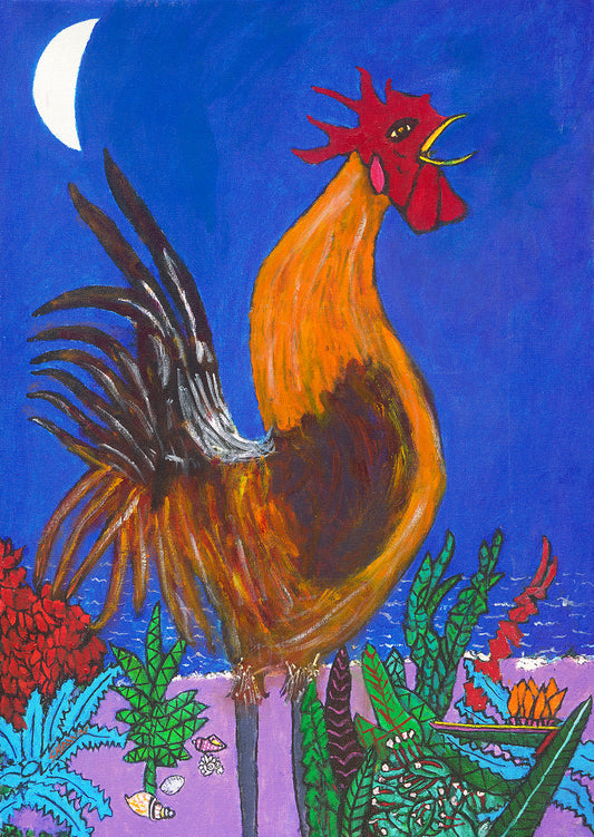 Moonlit Rooster